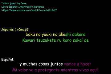 Hitori janai karaoke Japones y Español