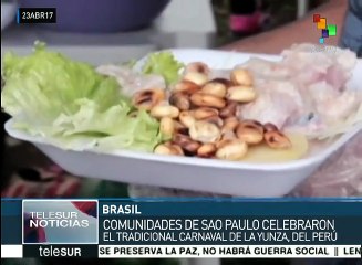 Celebran peruanos residentes en Sao Paulo tradicional carnaval Yunza