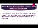 How to Manage Email Account Using Microsoft Outlook Rules