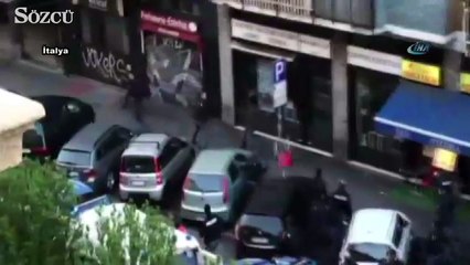 Polis bıçaklı şahsı vurdu