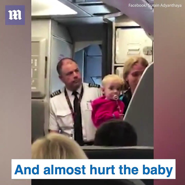 American Airlines employee allegedly hit a lady passenger and took baby's stroller