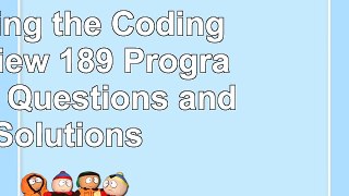 Cracking the Coding Interview 189 Programming Questions and Solutions