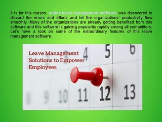 Online Leave Management Software