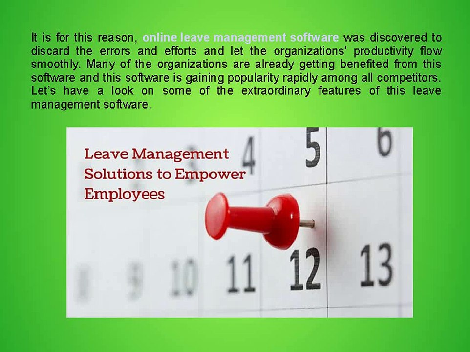 Online Leave Management Software