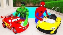 Spiderman CAR WASH GONE WRONG?! w/ Hulk Venom Joker Bad Baby & Toys Family Fun McDonalds K