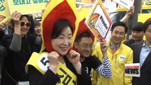 Sole female candidate Sim Sang-jung is voice of working class