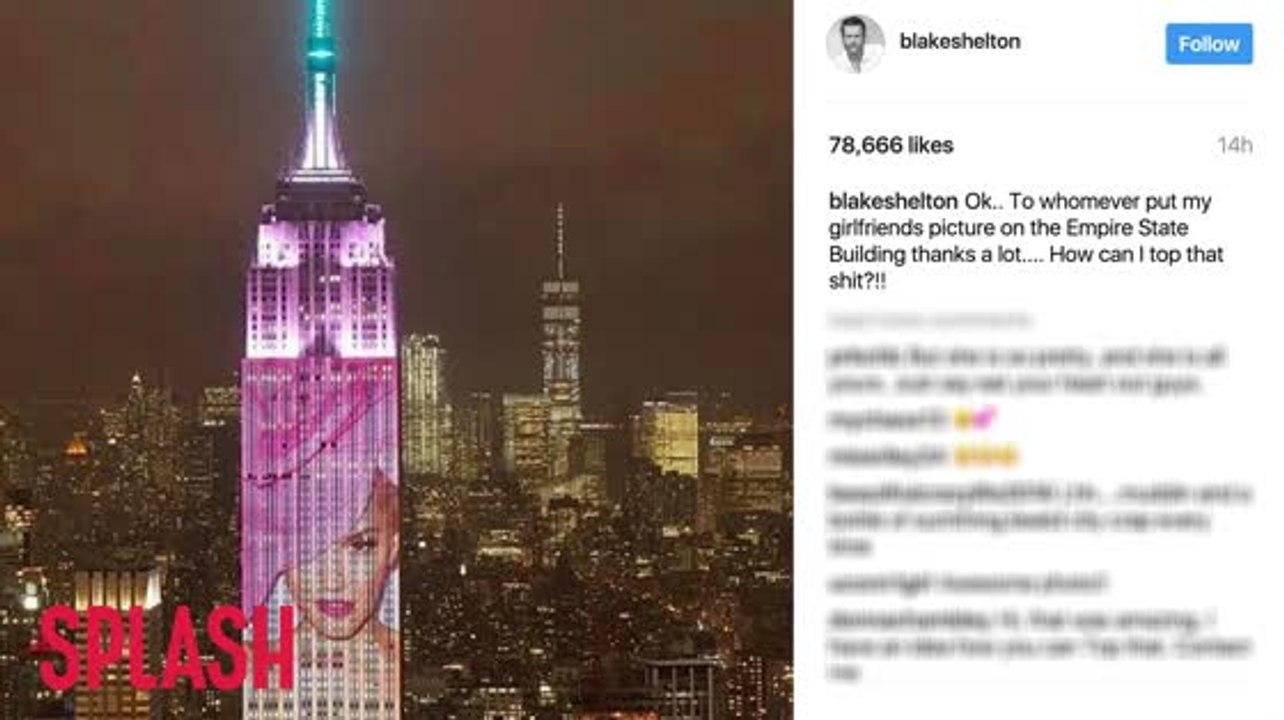 Blake shelton reagiert auf gwen stefanis empire state building bild