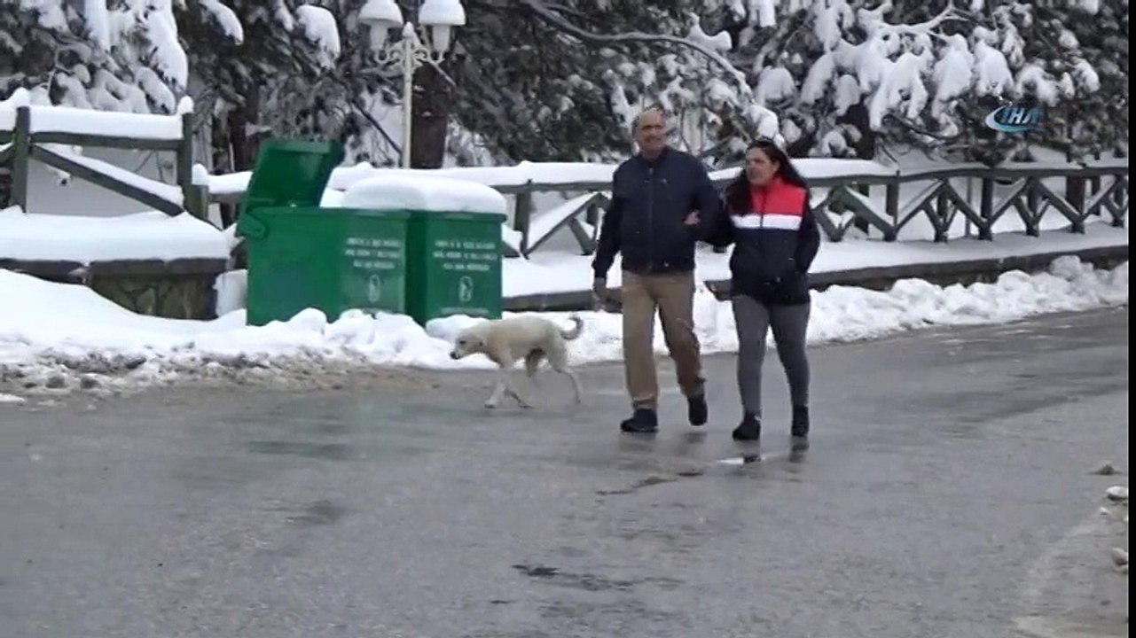 Abant Tabiat Parkı Beyaza Büründü