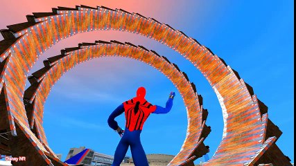 Learn Numbers - Spiderman Cartoon Videos in Suvs Color Cars for Kids - Colours for Children