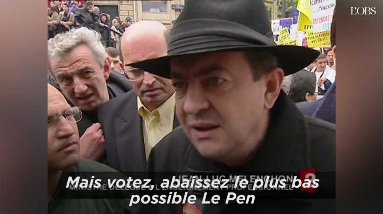 En 2002, Mélenchon appelait à "abaisser le plus bas possible Le Pen" au 2nd tour de l'élection présidentielle