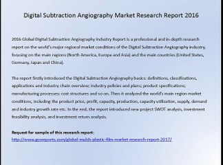 Digital Subtraction Angiography Market Research Report 2016