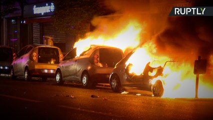 Protestos na França após primeiro turno das eleições