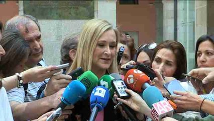 Cifuentes no ve razones "objetivas" para pedir la dimisión de Aguirre