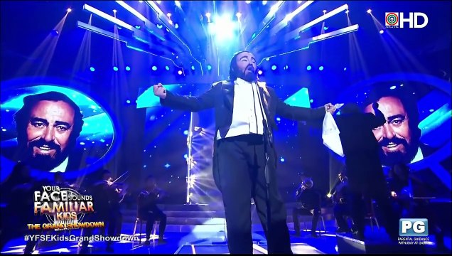 Your Face Sounds Familiar Kids Finale- Elha Nympha as Luciano Pavarotti - La Donna E Mobile