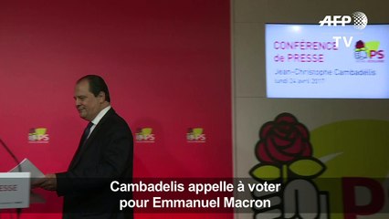 Cambadélis appelle à voter pour Macron