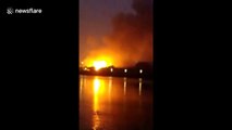 Gas cylinder explosion in Chinese car park