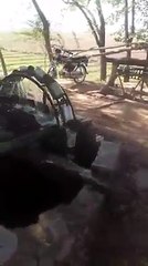 Well water pumping with motorbike