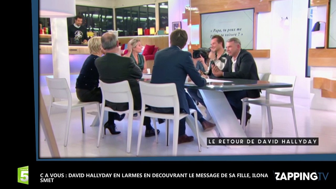 C à Vous : David Hallyday ému en découvrant le message d’Ilona Smet, sa fille