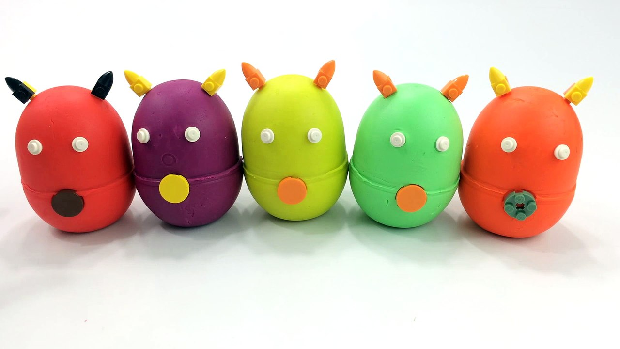 Learn Colors With Surprise Eggs and Play Doh for Children - COLOR Pokemon and Finger Family for Kids