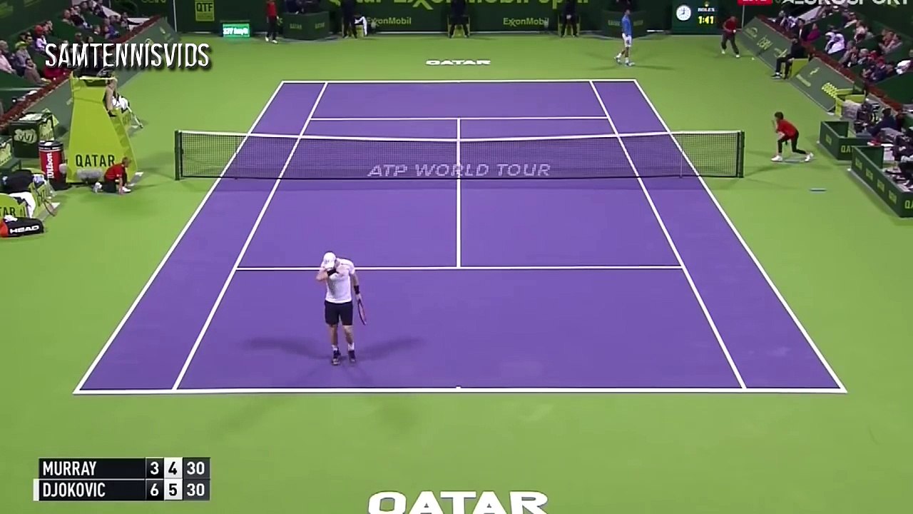 Andy Murray Vs Novak Djokovic - Qatar Open Doha...