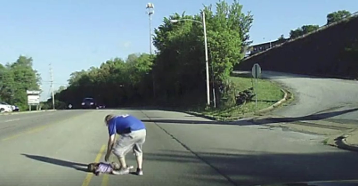Dashcam Captures Firefighter Rescuing Child Who Fell From Moving Bus