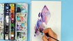 Painting with Watercolors & Q&A _ Crystal Cluster Painting With Watercolors _ Painting with mako-JDFY