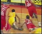 2003 Greek playoffs semifinals game 2 Olympiakos-AEK(highlights)