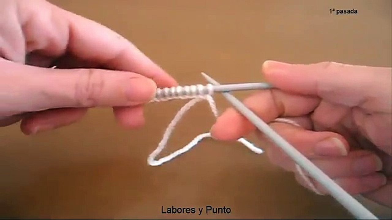 aprende a tejer en  dos agujas el punto fantasía 1