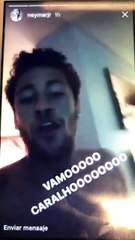 Real-Barça : La joie de Neymar après le but de Messi.