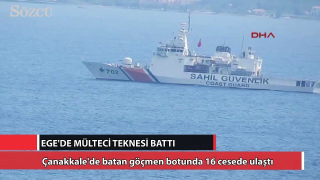 Ege’de mülteci teknesi battı