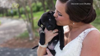 See How This Bride Made A "Puppy Bouquet' For A Good Cause