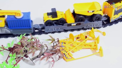 construction train for children - jcb - train videos - jcb toys - toy train - Train for kids