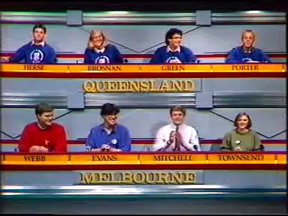 University Challenge Australian Episode 1988 Melbourne vs Queensland Part 1 Of 2