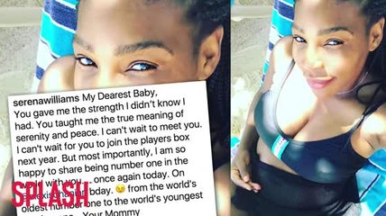 Serena Williams Posts Sweet Note To Her Growing Baby
