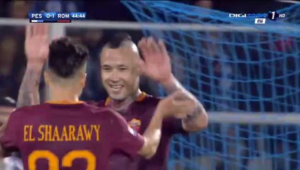 Radja Nainggolan GOAL HD - Pescara 0-2 Roma - 24.04.2017