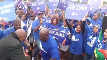 Anti-Zuma protesters gather around South Africa