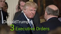 Donald Trump signs three executive orders on his third day in office