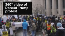 Donald Trump inauguration protest - 360° video