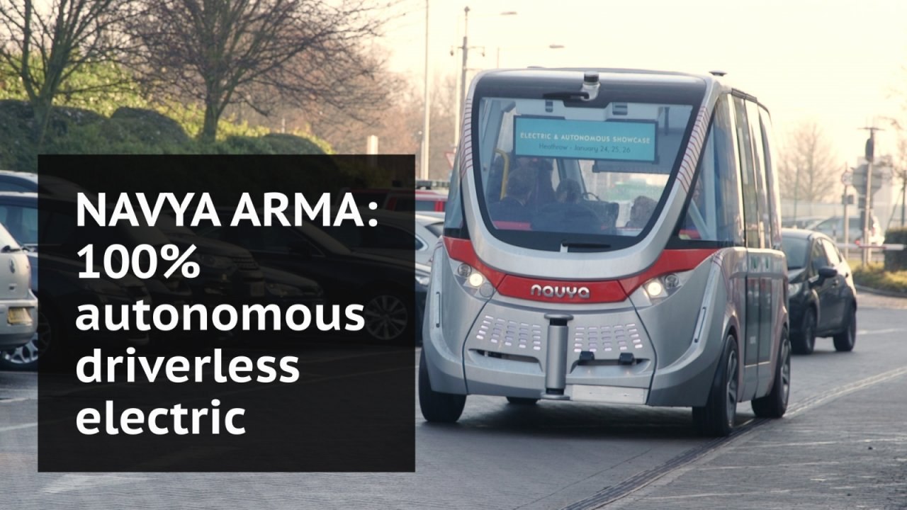 Navya driverless bus makes UK debut at Heathrow Airport