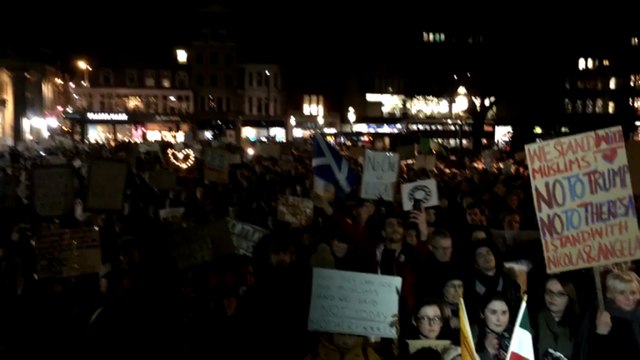 Protests erupt across the UK following Donald Trump travel ban