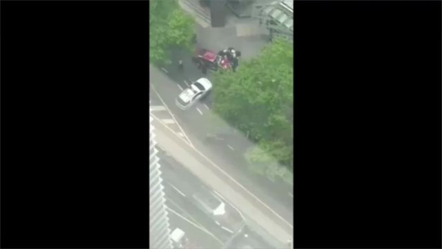 Melbourne CBD: Footage of man being arrested after he ploughed his vehicle into pedestrians