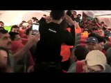 Holi dance by SpiceJet crew members on plane