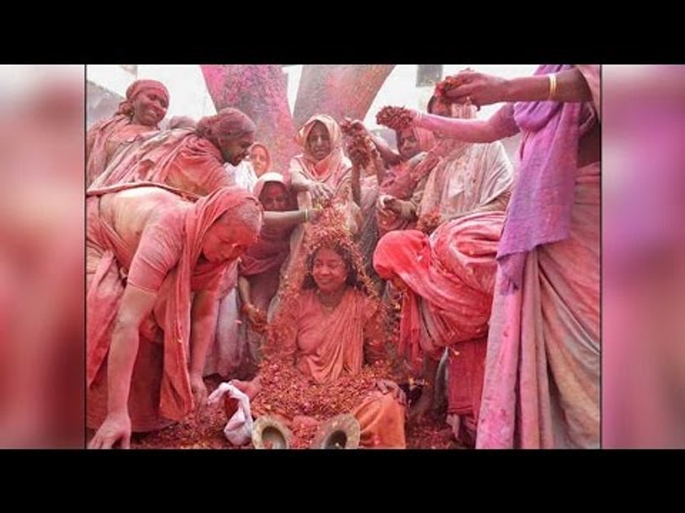 Vrindavan widows plays Holi for the first time inside temple, breaks taboo