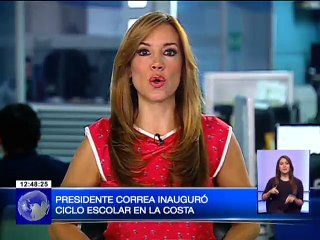 Presidente Correa inauguró ciclo escolar en la región Costa
