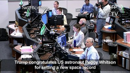 Trump congratulates record-breaking astronaut