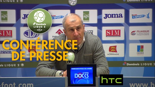 Conférence de presse Havre AC - RC Lens (1-0) : Oswald TANCHOT (HAC) - Alain CASANOVA (RCL) - 2016/2017