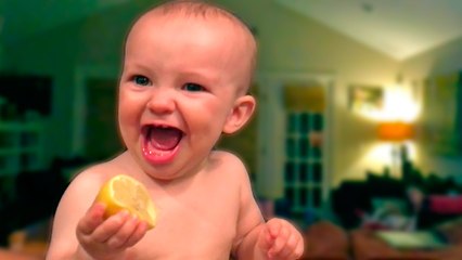 Funny Babies Eating Lemons for First Time ★ Reaction of babies to lemon