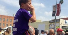 Boy Leads Chants During Armenian Genocide Remembrance March