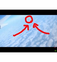 Youtuber caught Large Black UFO flying next to plane April 24 2017