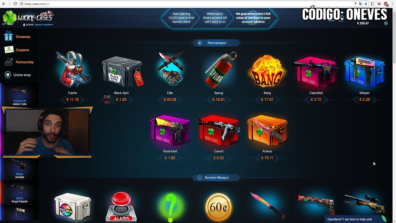 O MELHOR SITE DE CASE OPENING!!! LUCKY-CASES !!!! 